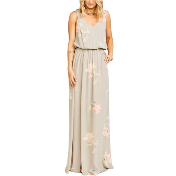 Show Me Your Mumu NEW Size XXS  Kendall Chiffon V Neck Maxi Bridesmaid Dress - Picture 1 of 12